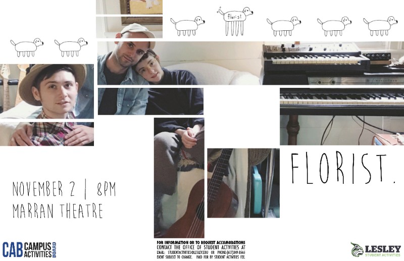 Poster for band named Florist coming to campus