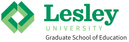Lesley logo with other content too close - example of what not to do