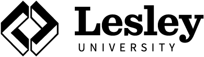 Lesley logo in black and white