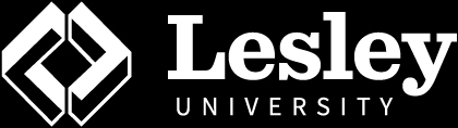 Lesley logo on a black field