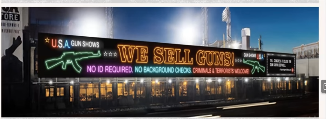 sign advertising gun sales