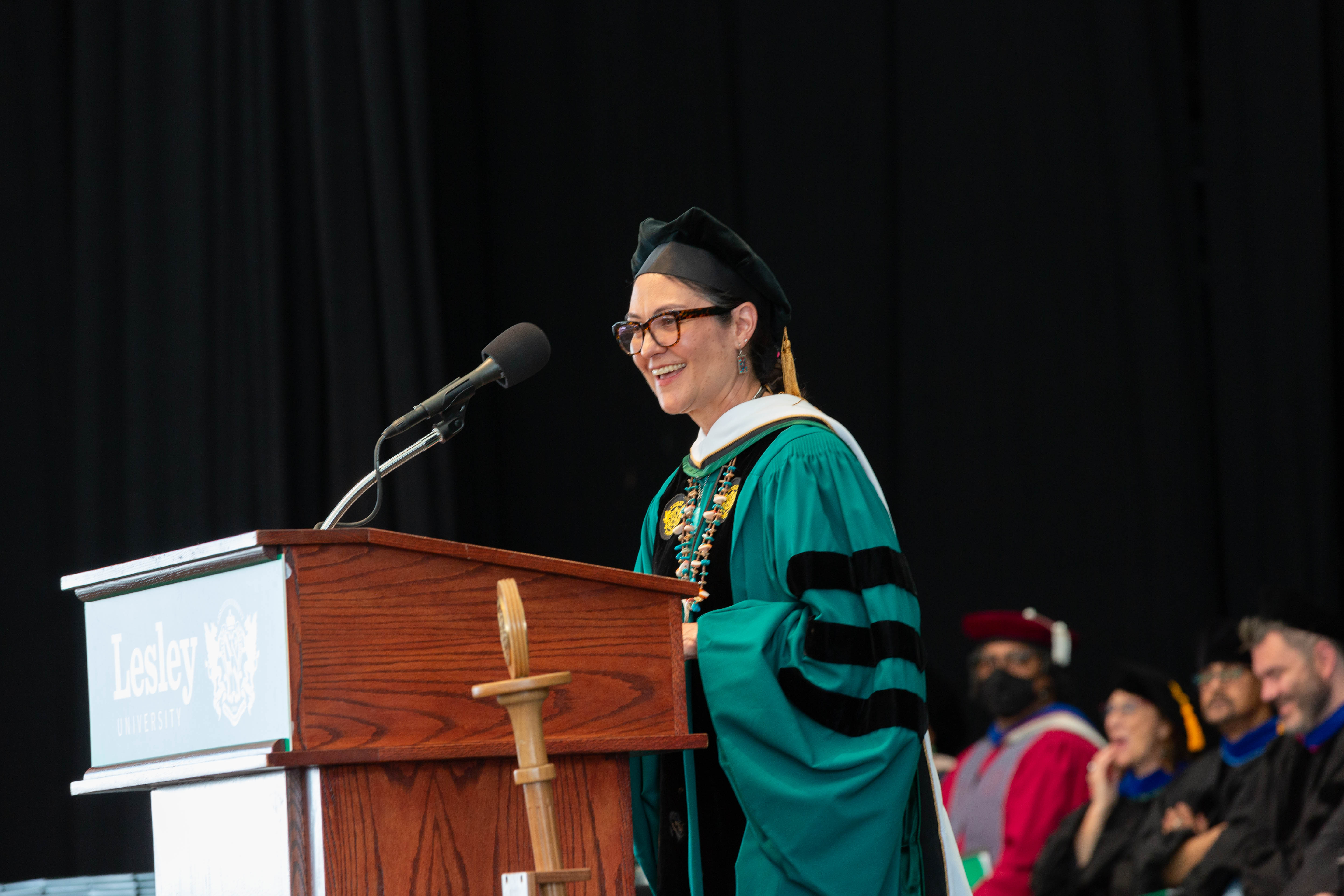 Shelly Lowe speaks at Commencement