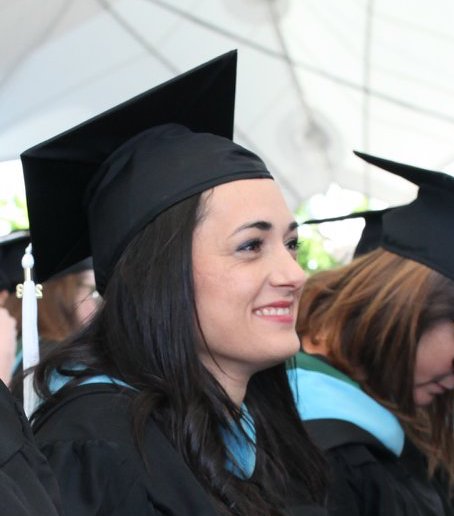 Tia Luker at Lesley Commencement