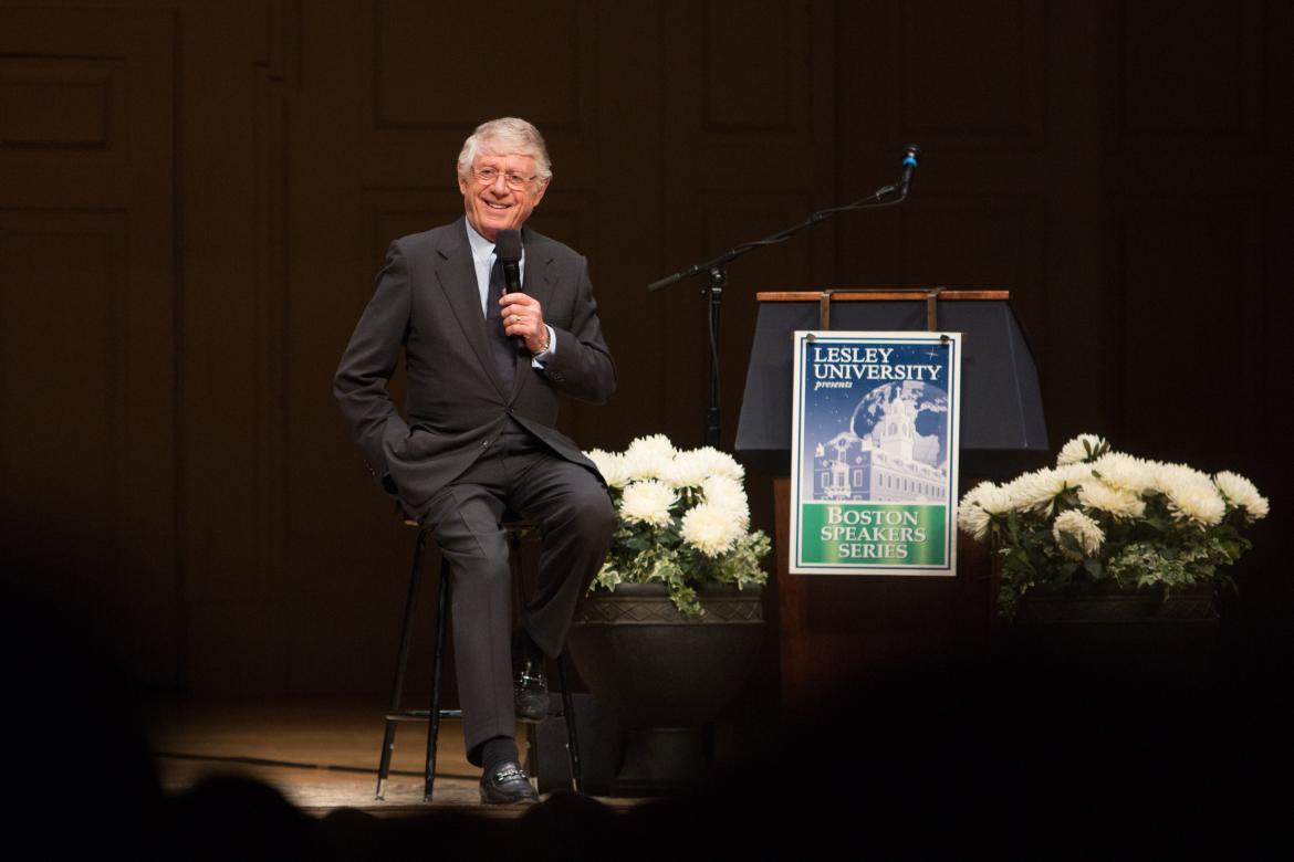 Ted Koppel on stage for Q&A discussion