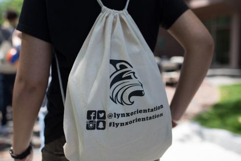 Close up of the Lynx Orientation Bag for new students
