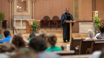nathaniel mays speaking at first church for Convocation 2023