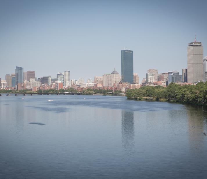 view of boston from the charles river