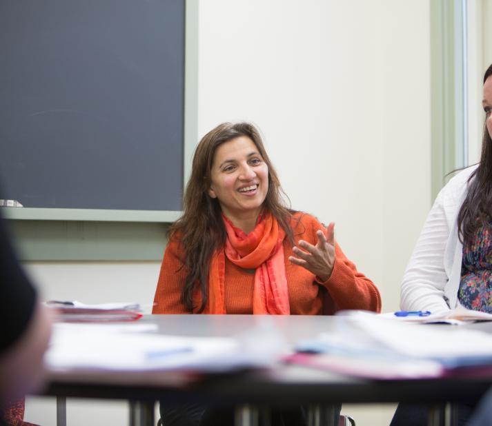 professor in a classroom