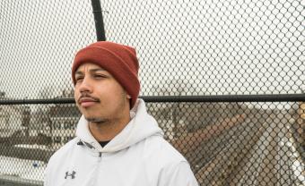 portrait of Jeremy Colon training for the Boston Marathon