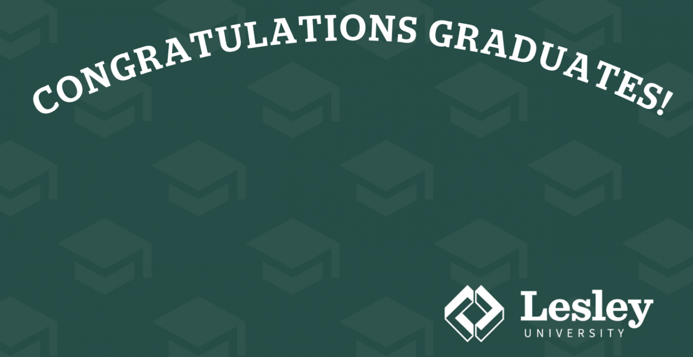 Congratulations Patterned Mortarboard Zoom Background
