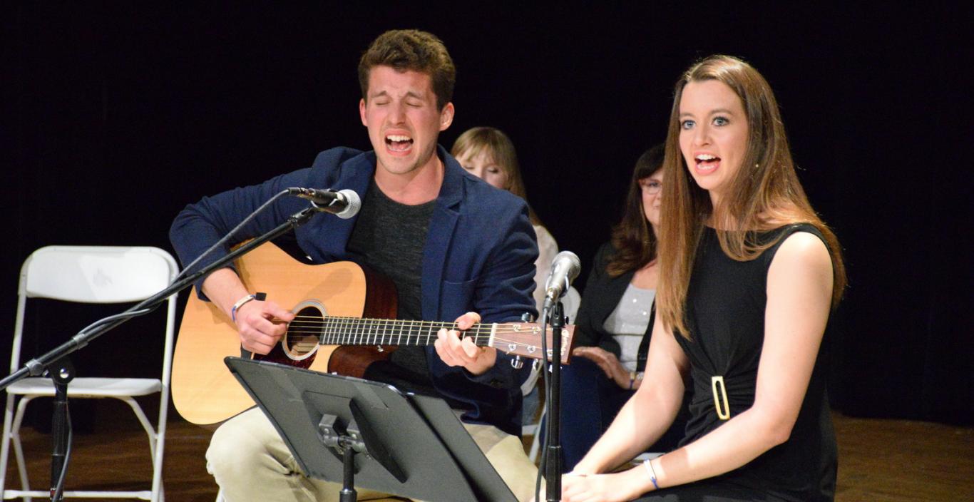 Evan and Audrey Grubb performing at a This is My Brave show