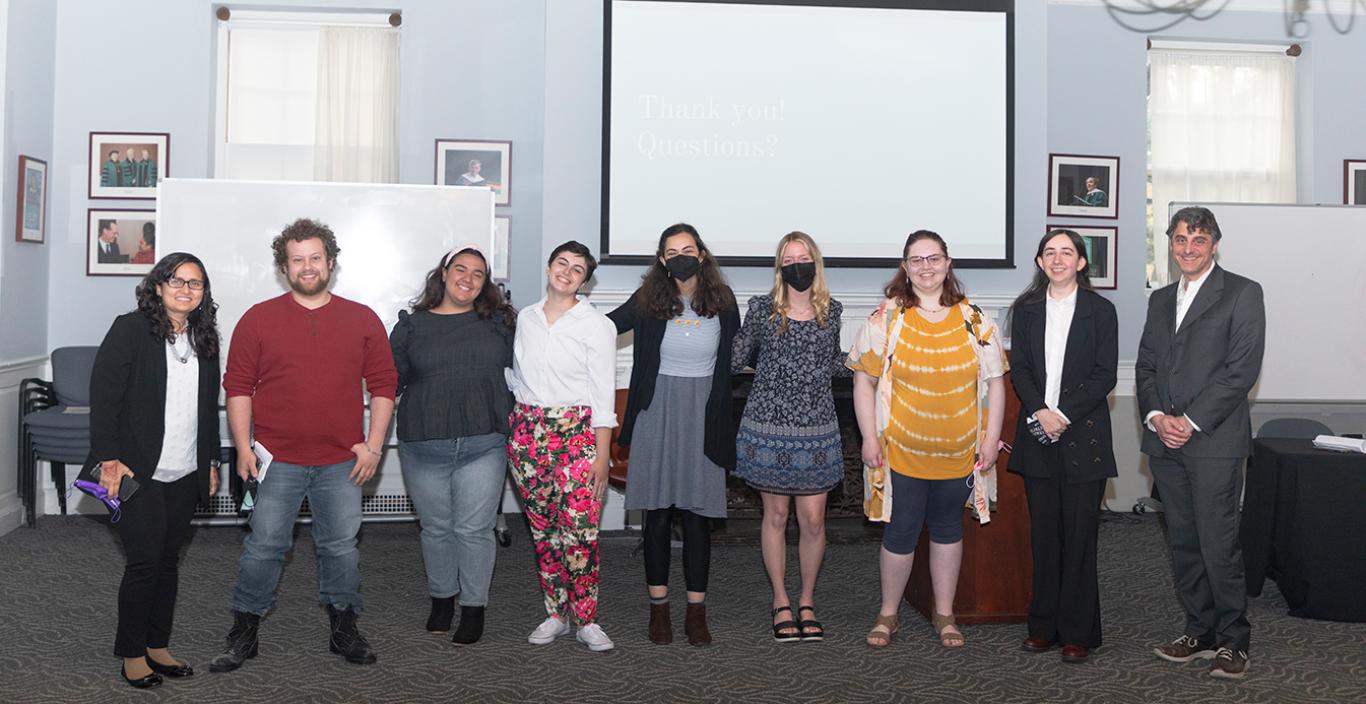 A photo of faculty and students from the 2022 Honors Symposium