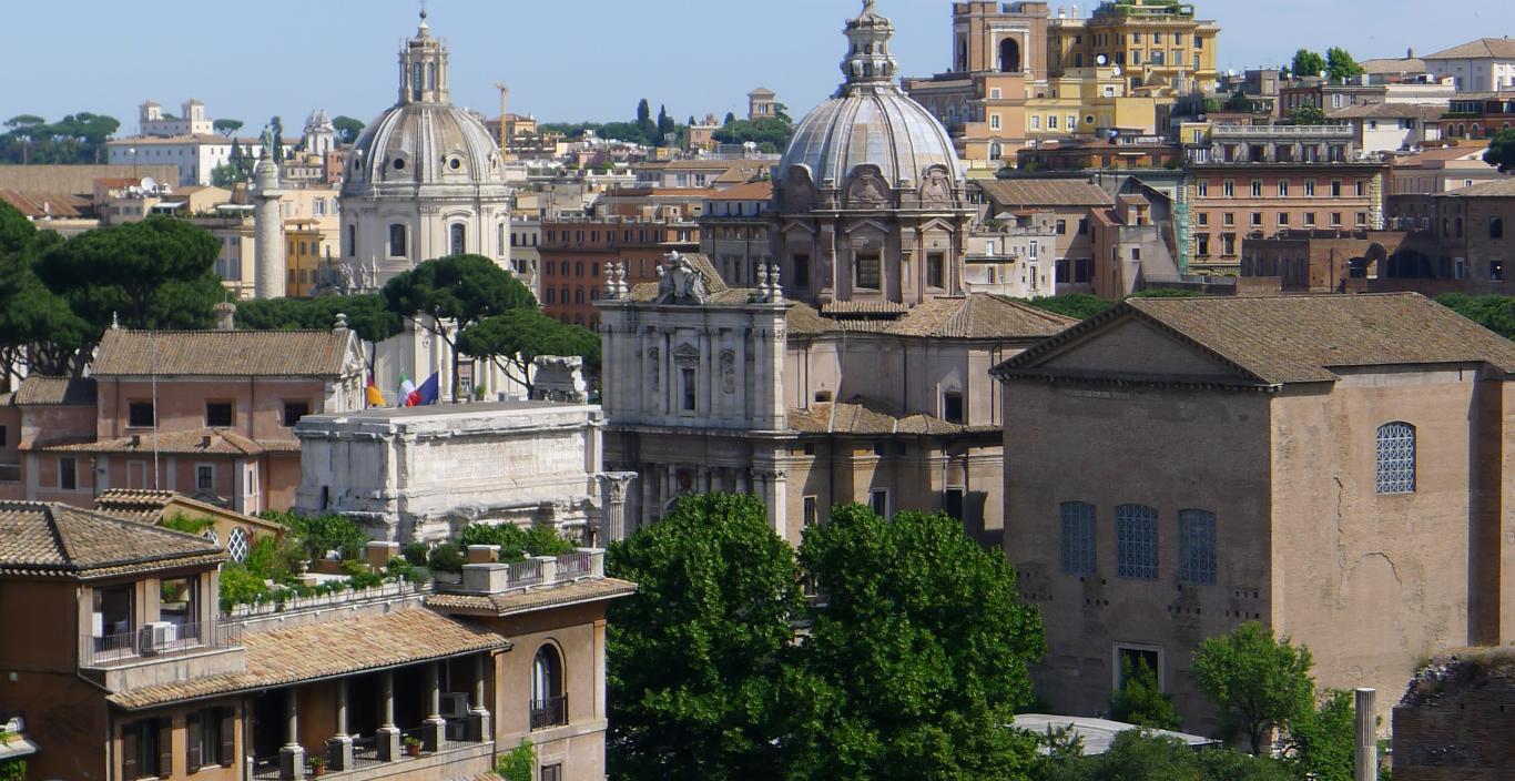 rooftop view of Rome, Italy