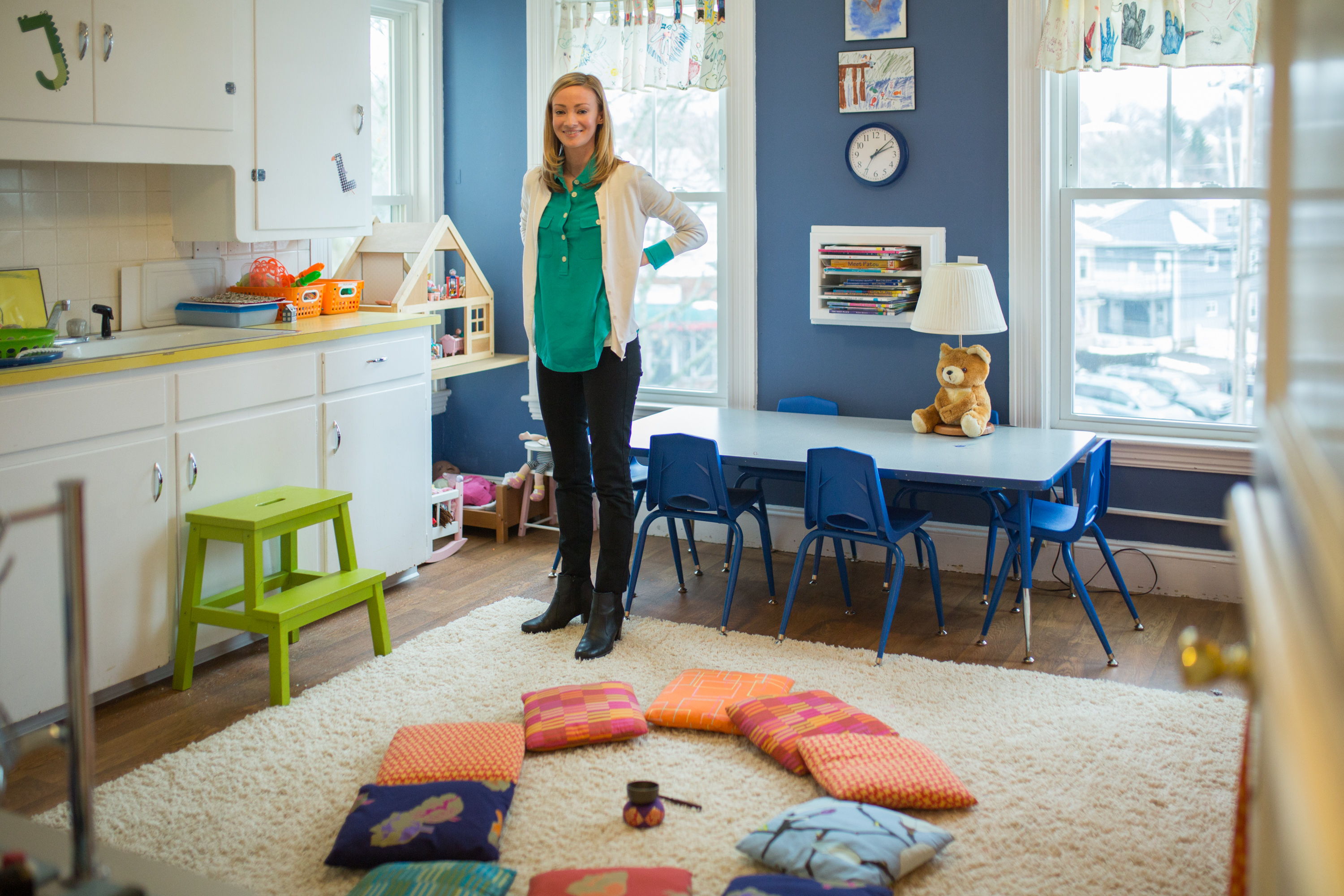 Colleen Shannon stands in a room at the Children's Place.