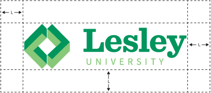 Lesley logo with clear zone 