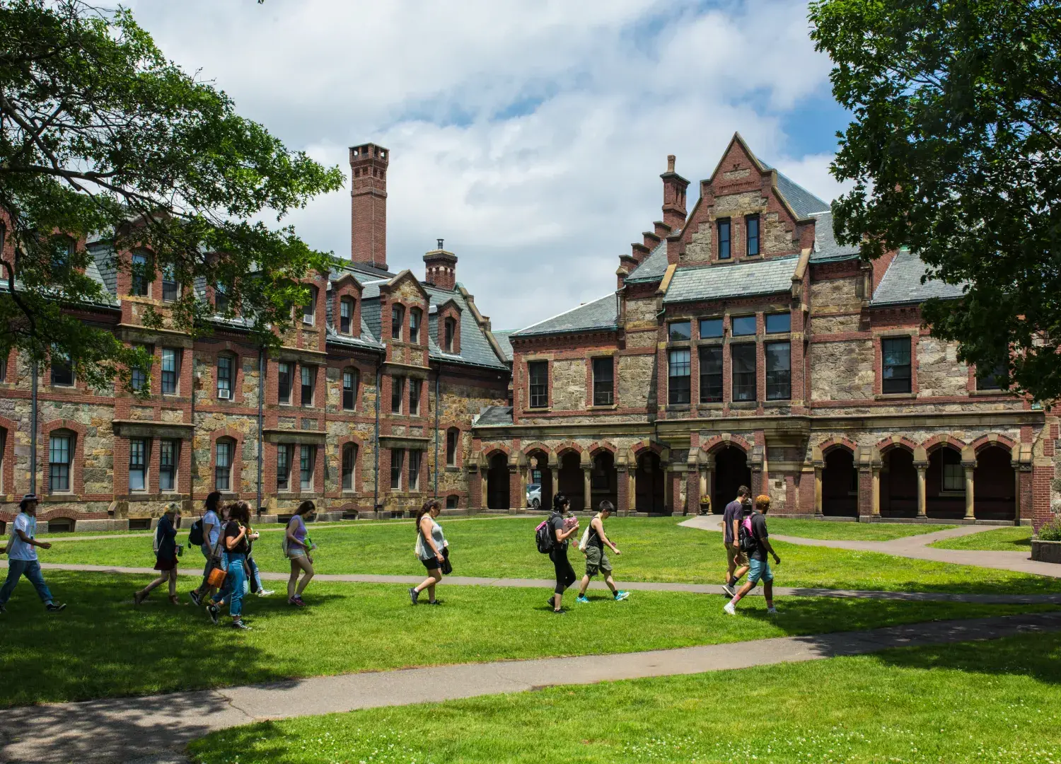 Students Walking South Campus
