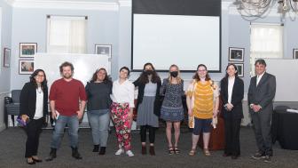 A photo of faculty and students from the 2022 Honors Symposium