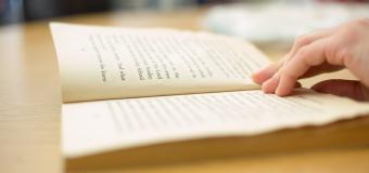close up of a book