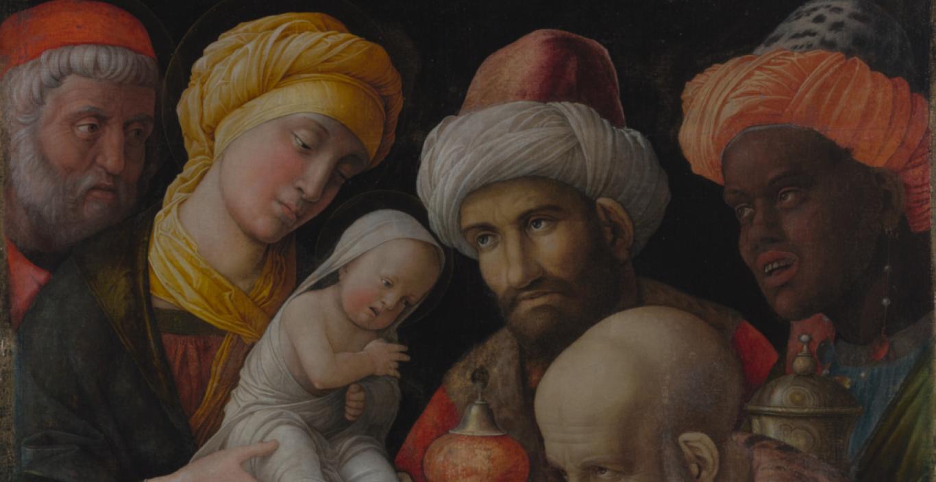 Medieval painting: The Adoration of the Magi by Andrea Mantegna