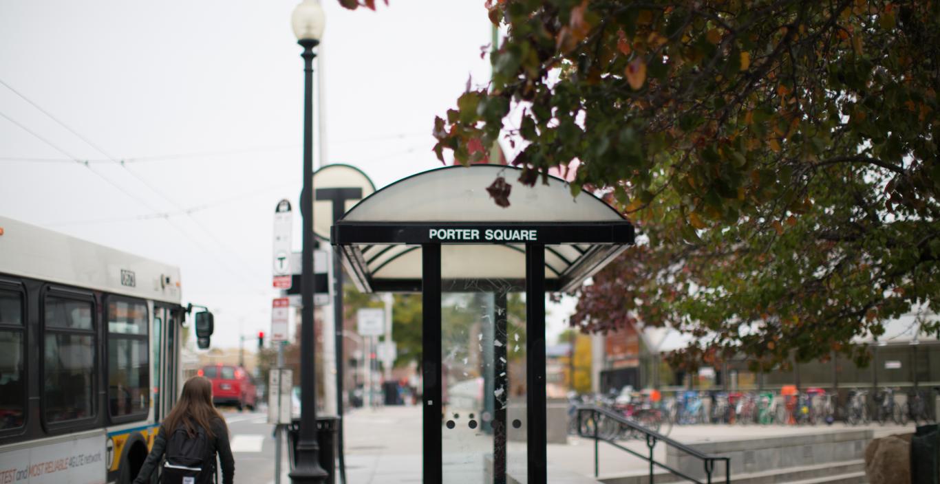 View of porter square entrance